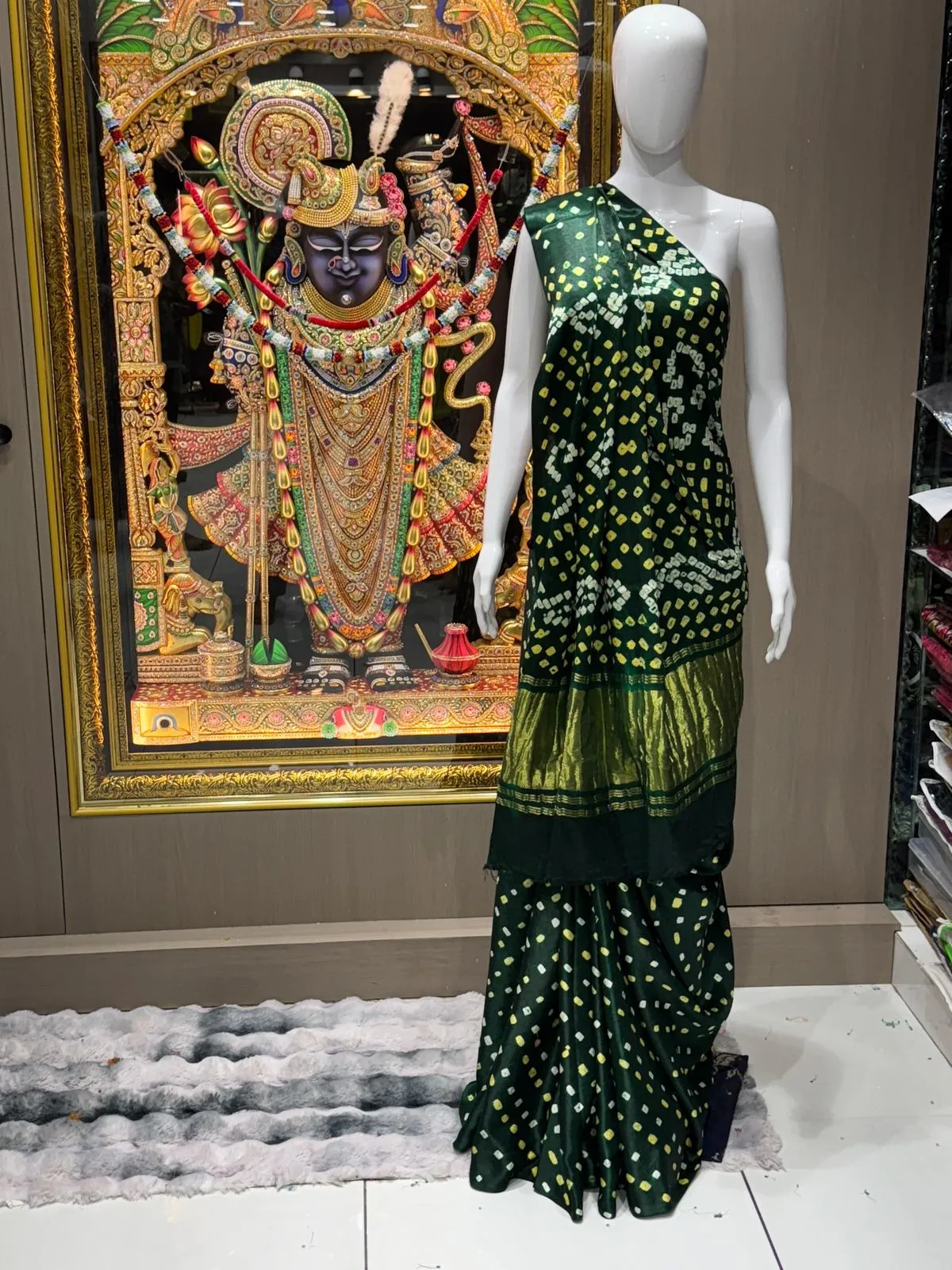 Pure Gaji Silk Bandhani Saree