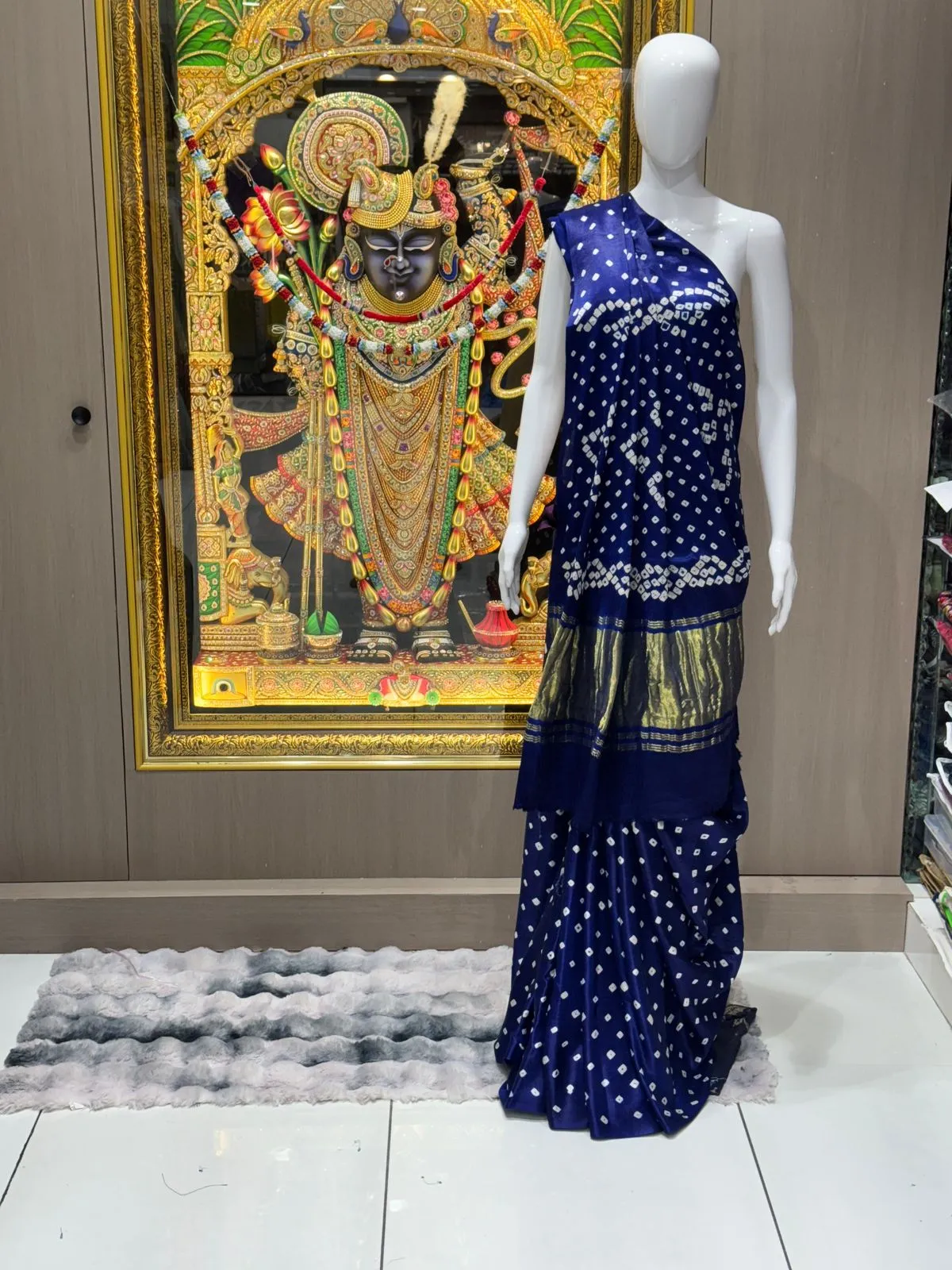 Pure Gaji Silk Bandhani Saree