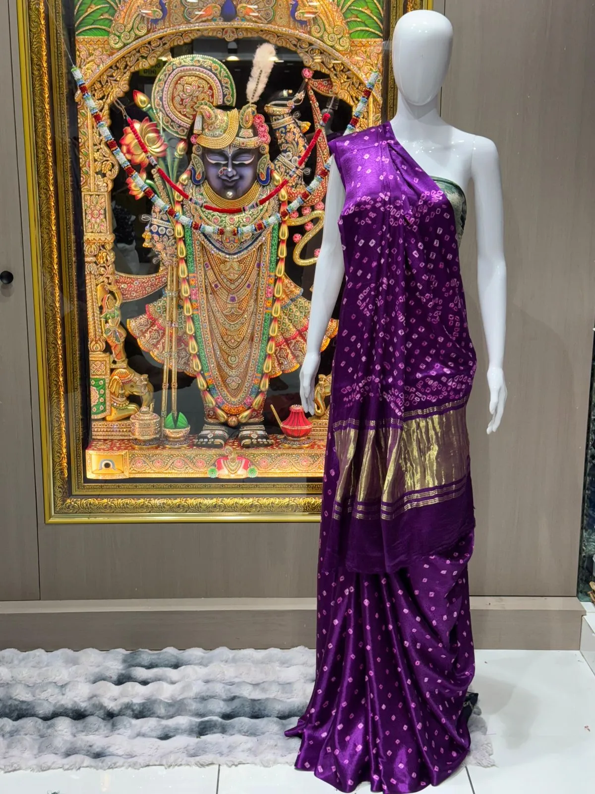 Pure Gaji Silk Bandhani Saree