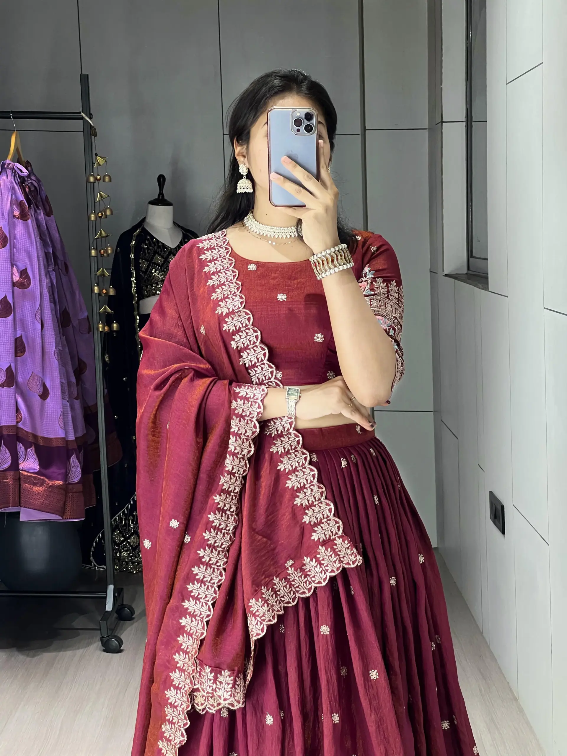 Readymade Embroidered Lehenga for women