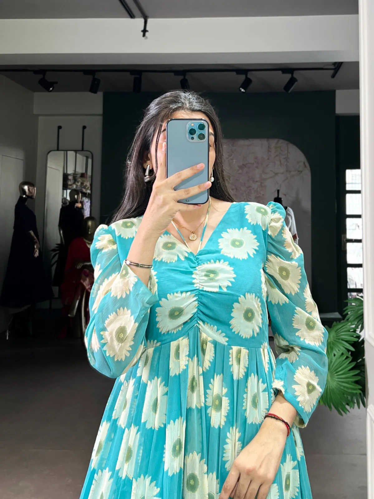 Sky Blue Beach Wear Frock