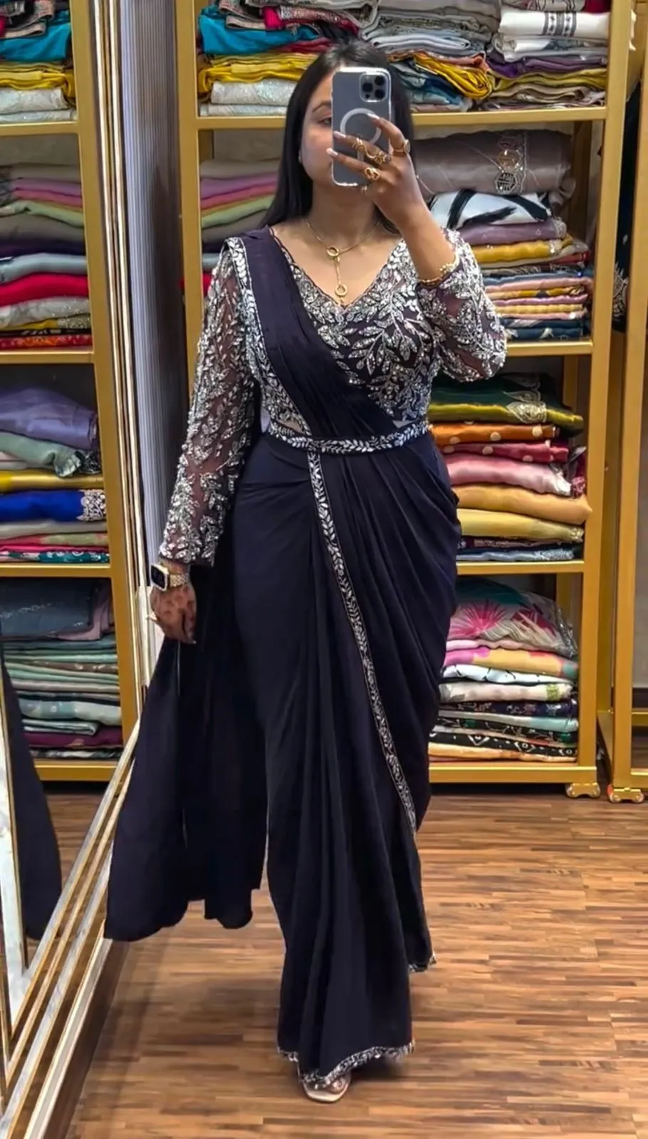 Stylish Readymade Saree Design