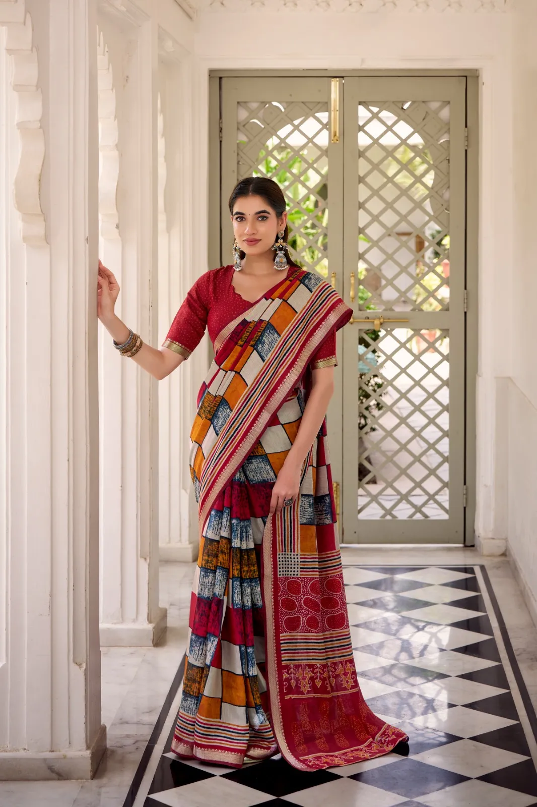 Temple Border Chanderi Saree
