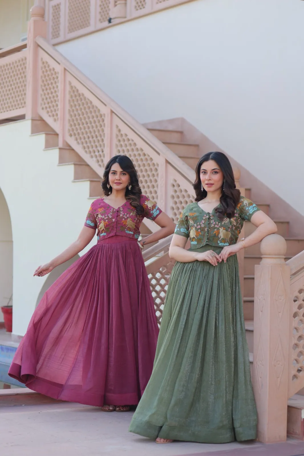 Trending Koti Gown Collection with Embroidery
