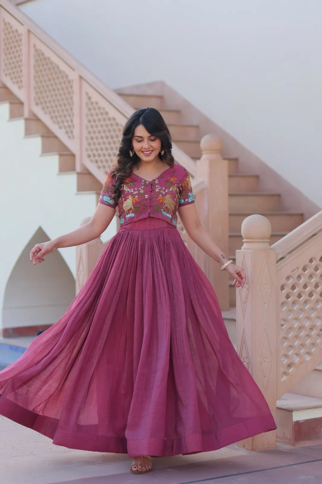 Trending Koti Gown Collection with Embroidery