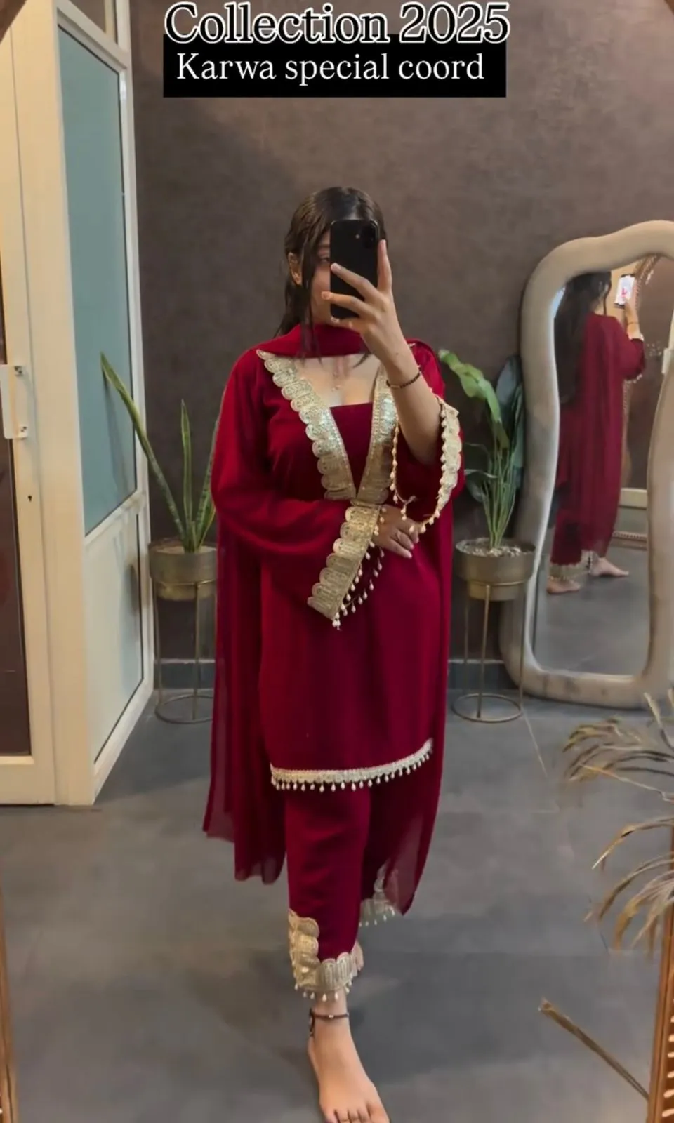 Trending Red Readymade Salwar Suit