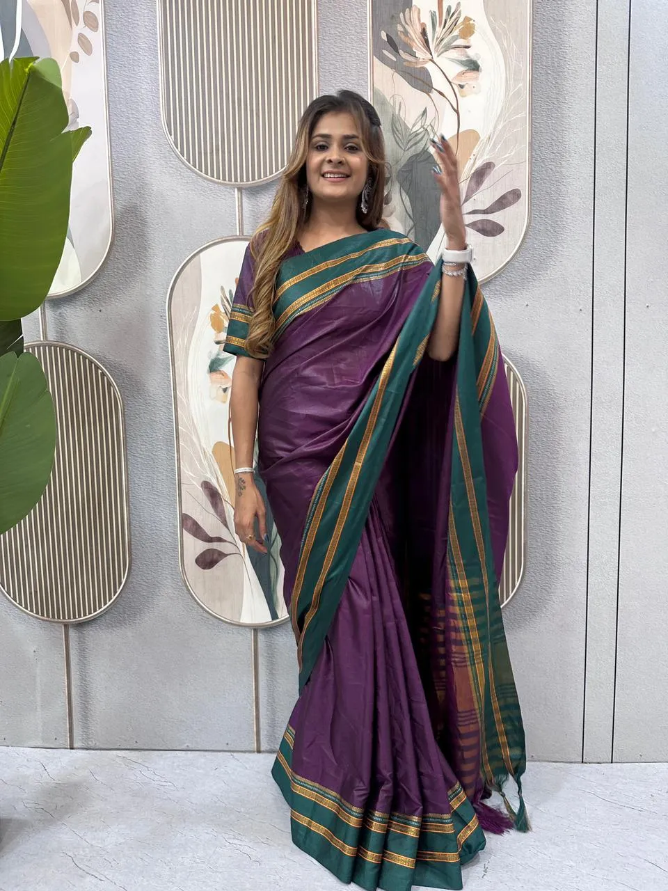 Trending Zip and go Saree in Purple