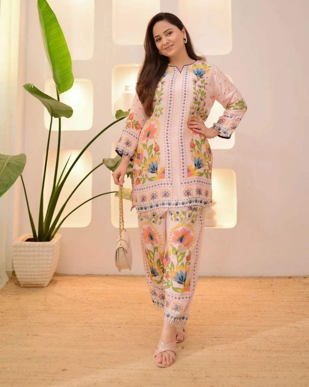 Turkish Printed Co ord Set in Big Size Up to 10xl