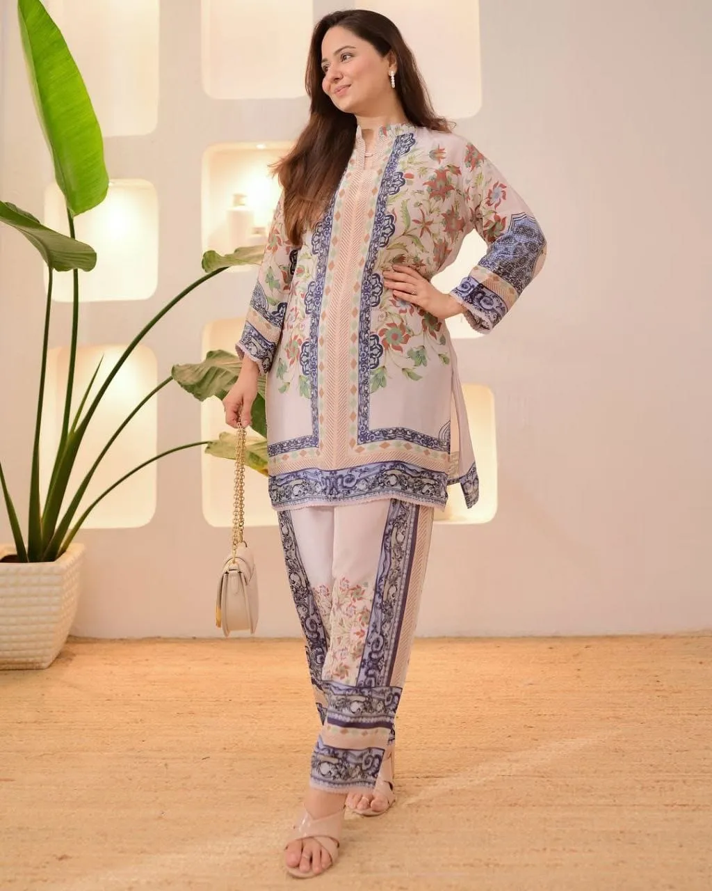 Turkish Printed Co ord Set in Plus Size