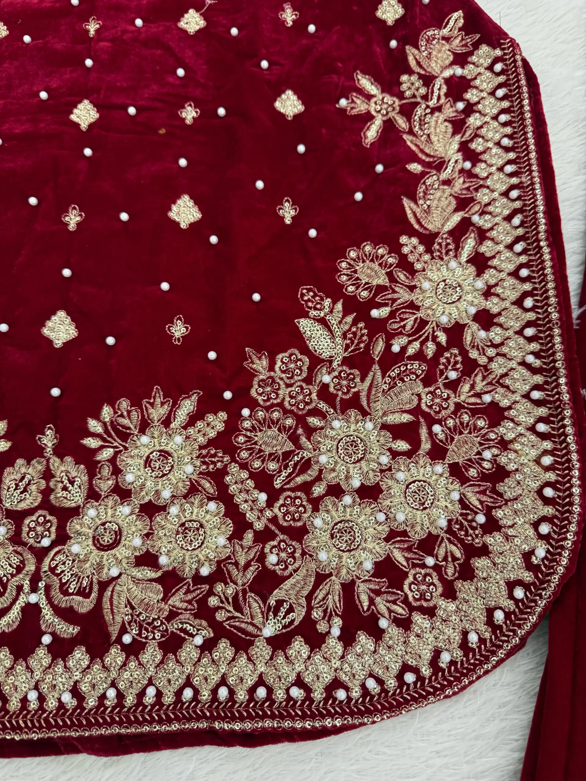 Velvet Plazzo Pakistani Salwar suit