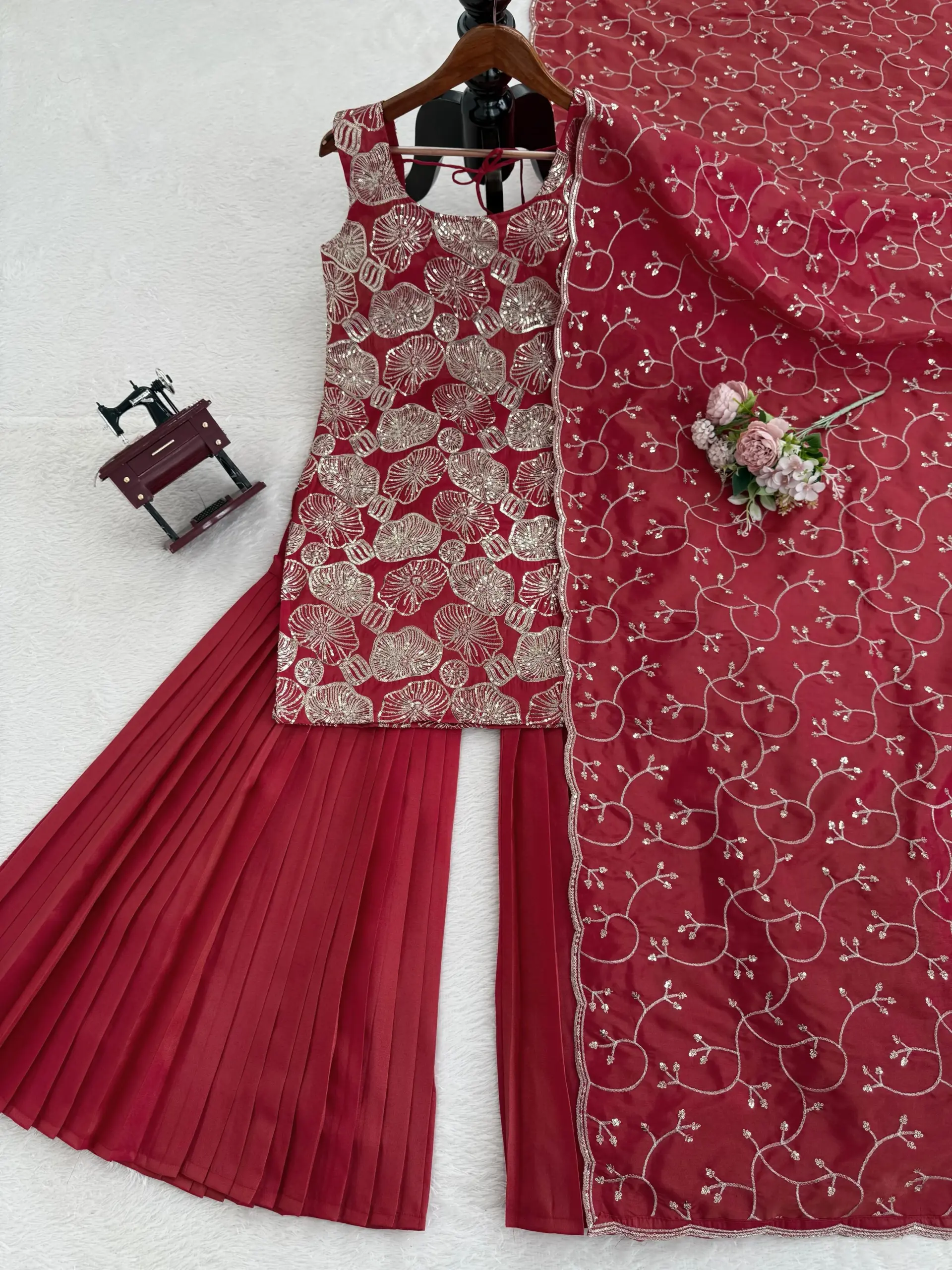 Wedding Special Sleeveless Suit Set