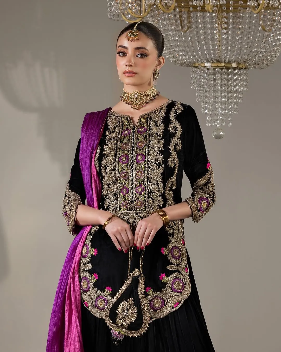 Winter Special Velvet Farshi Salwar with short top