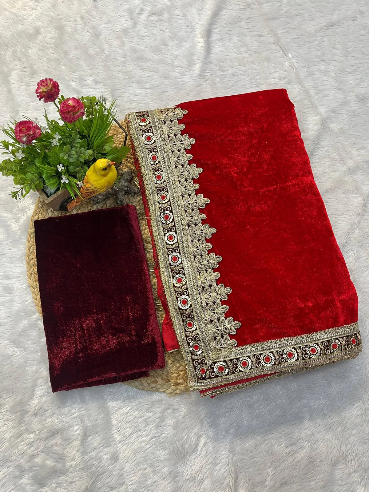 Winter Special Velvet Saree
