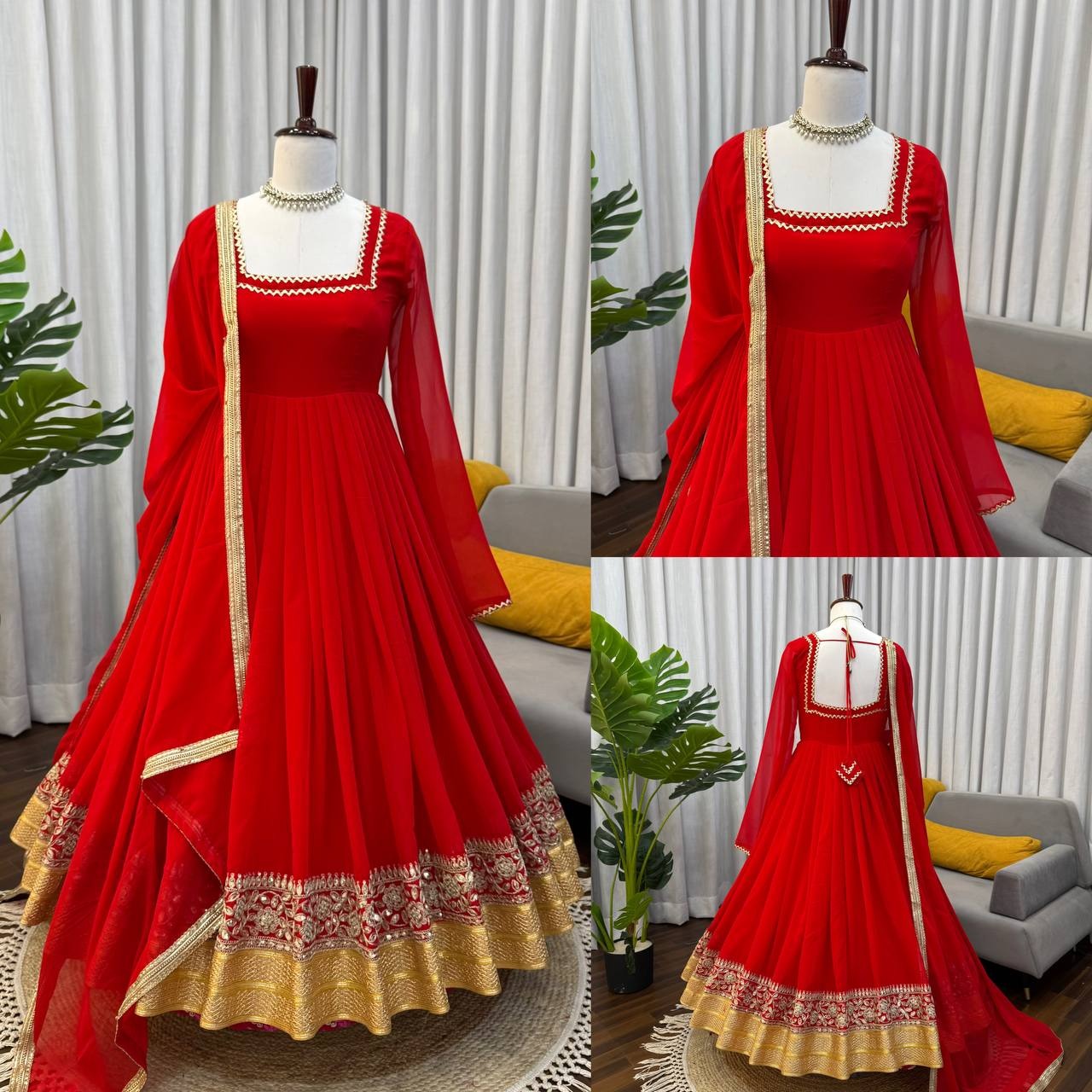 Red Wedding Anarkali Ethnic suit