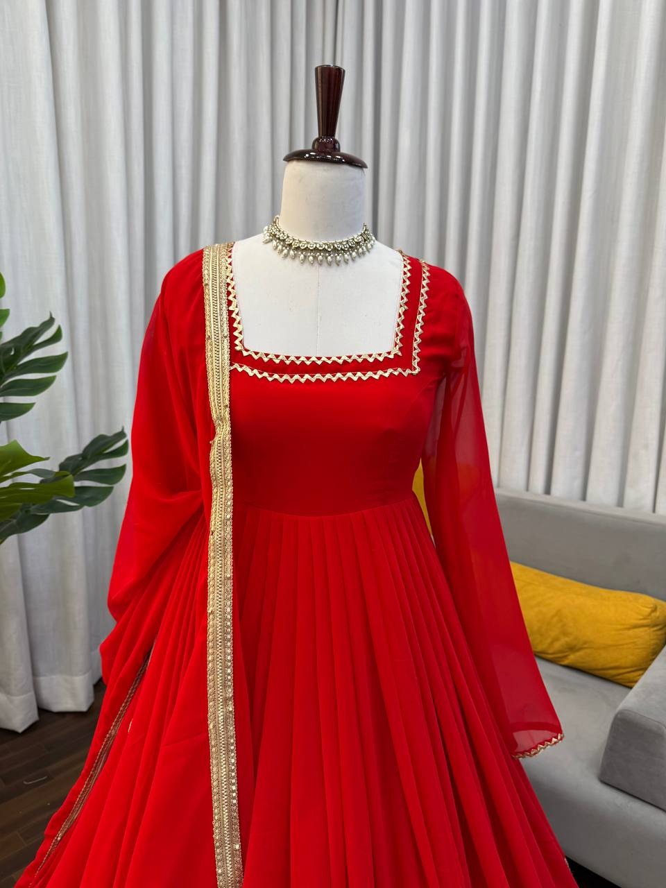 Red Wedding Anarkali Ethnic suit