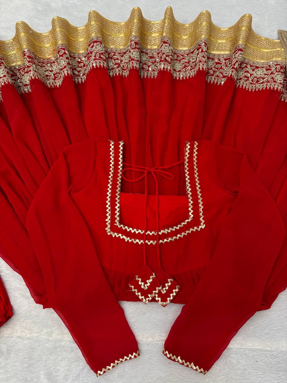 Red Wedding Anarkali Ethnic suit