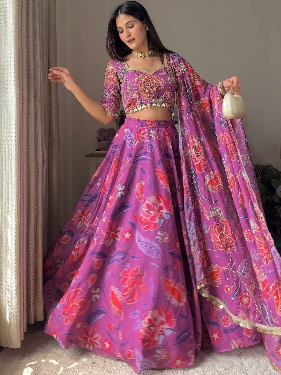 Influencer Inspired Night Function Lehenga