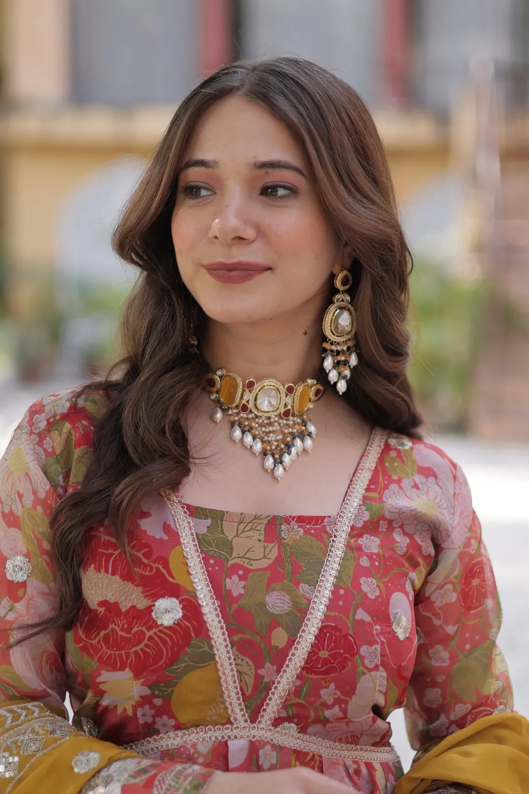 Alia Cut Pink Printed Gown with Dupatta for Occasion