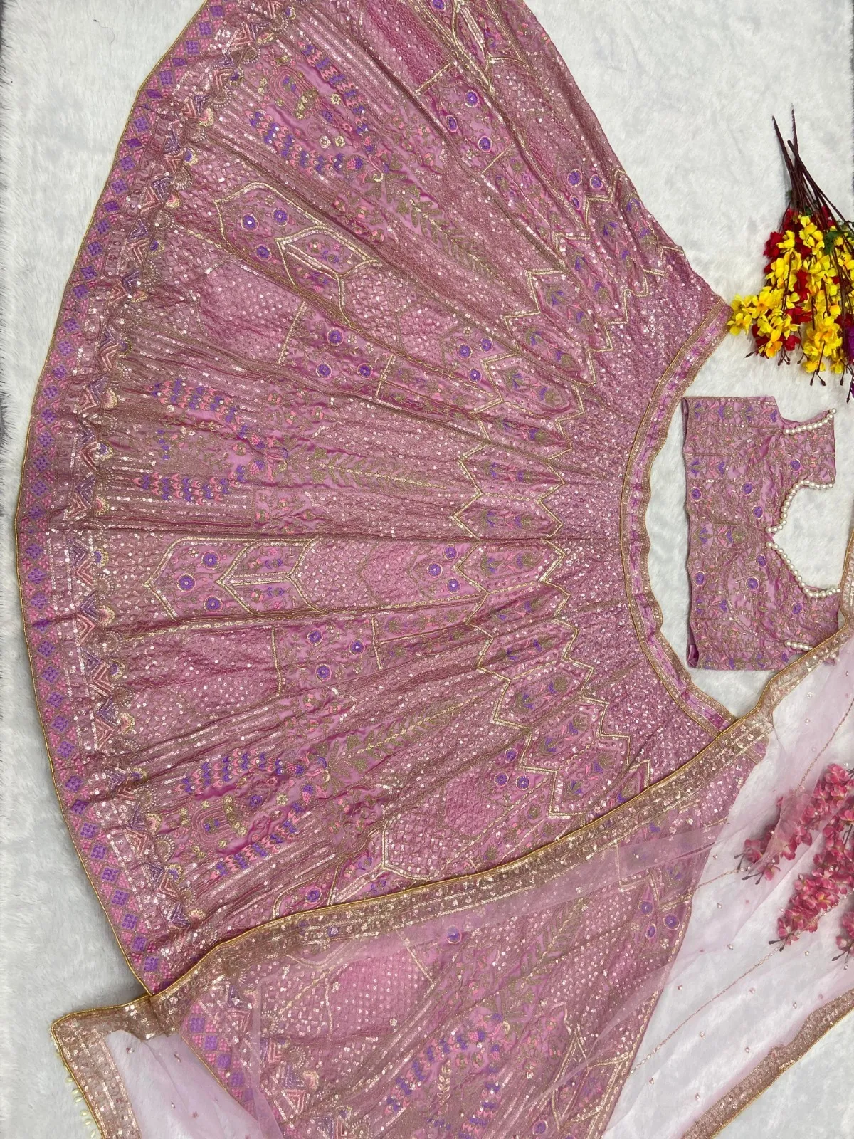 Baby Pink Bollywood Inspired Lehenga Choli