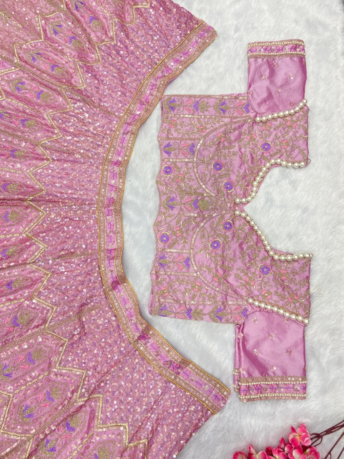Baby Pink Bollywood Inspired Lehenga Choli
