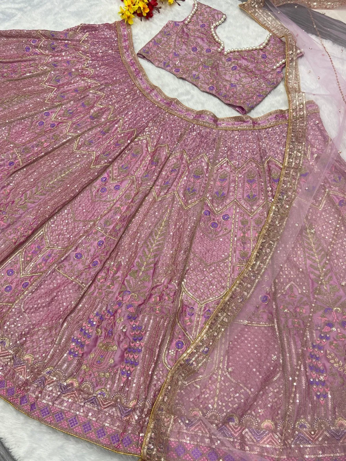 Baby Pink Bollywood Inspired Lehenga Choli