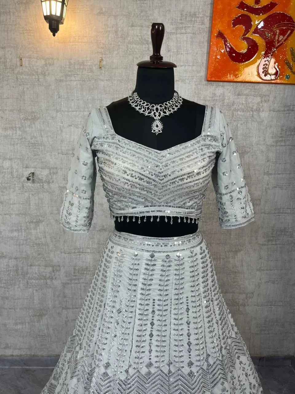 Cream Color Party Wear Lehenga Choli Set