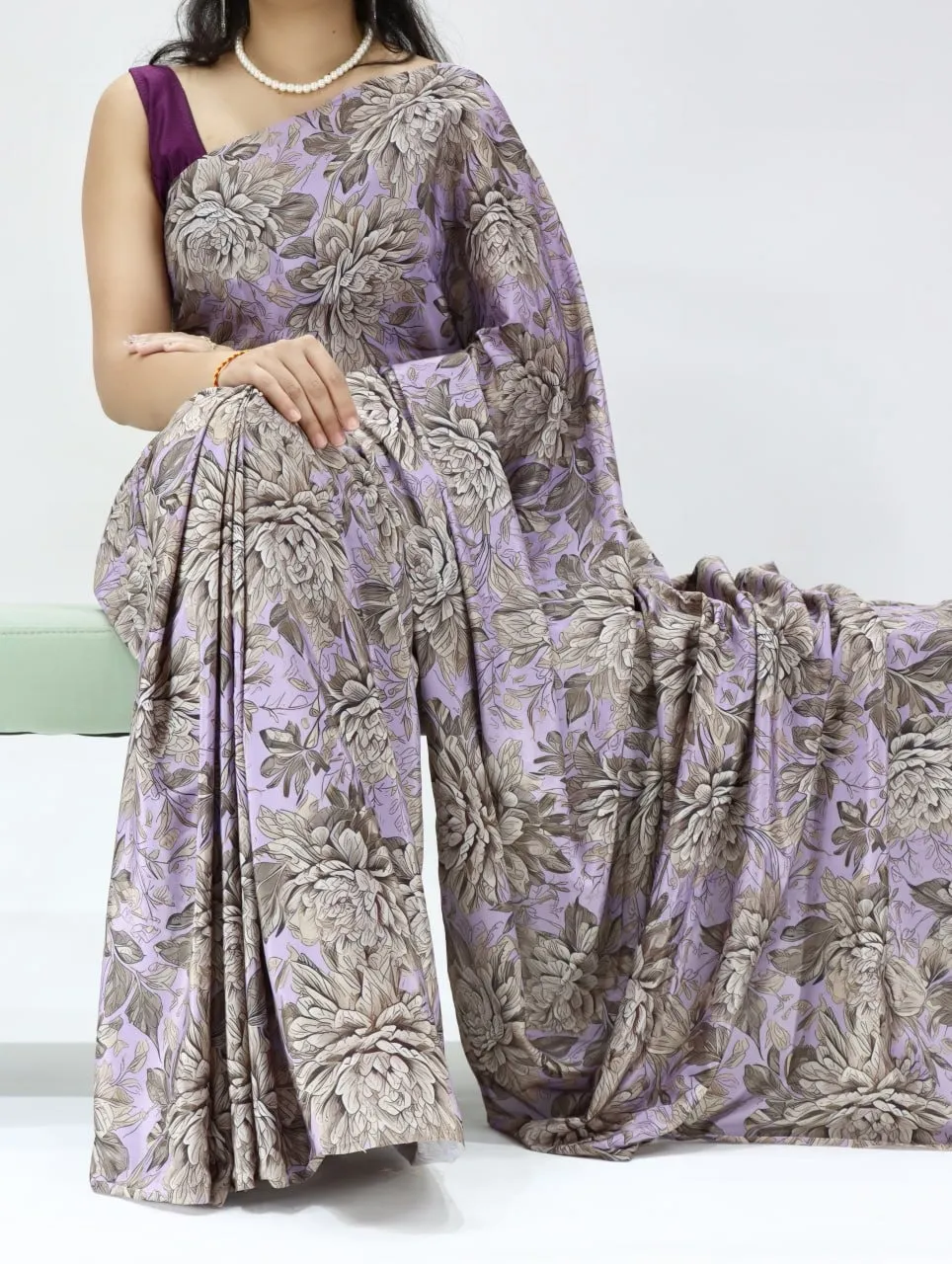 Crepe Silk Night Party Saree