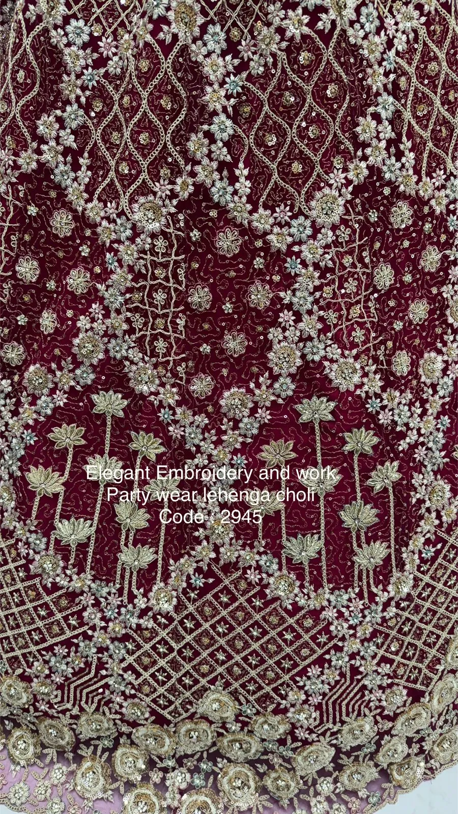 Elegant Premium Party Wear Net Lehenga Choli Rani Color