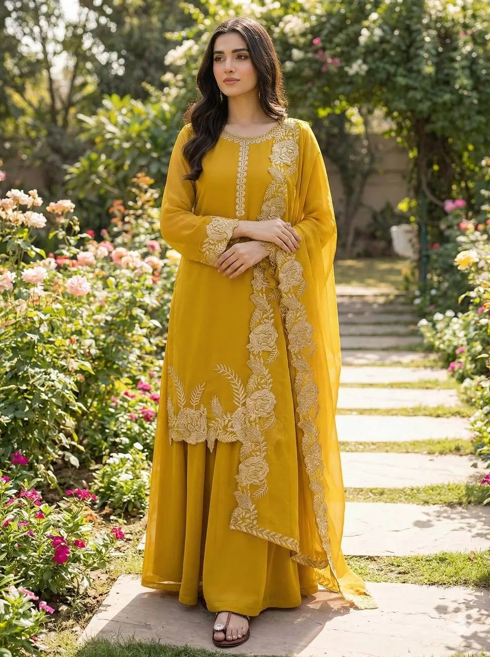 Haldi Ceremony Special Ethnic Plazza Suit