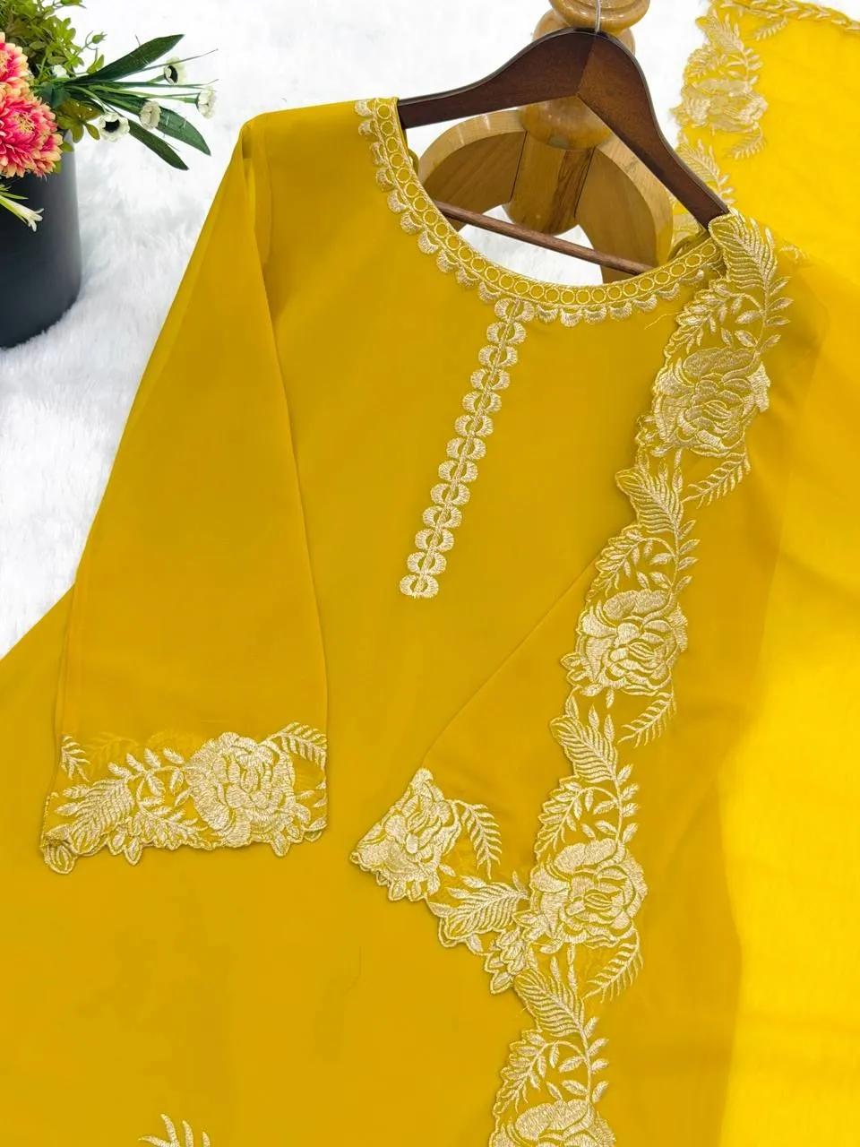 Haldi Ceremony Special Ethnic Plazza Suit