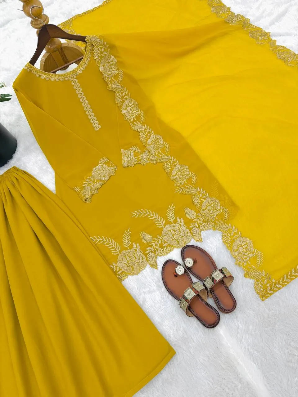 Haldi Ceremony Special Ethnic Plazza Suit
