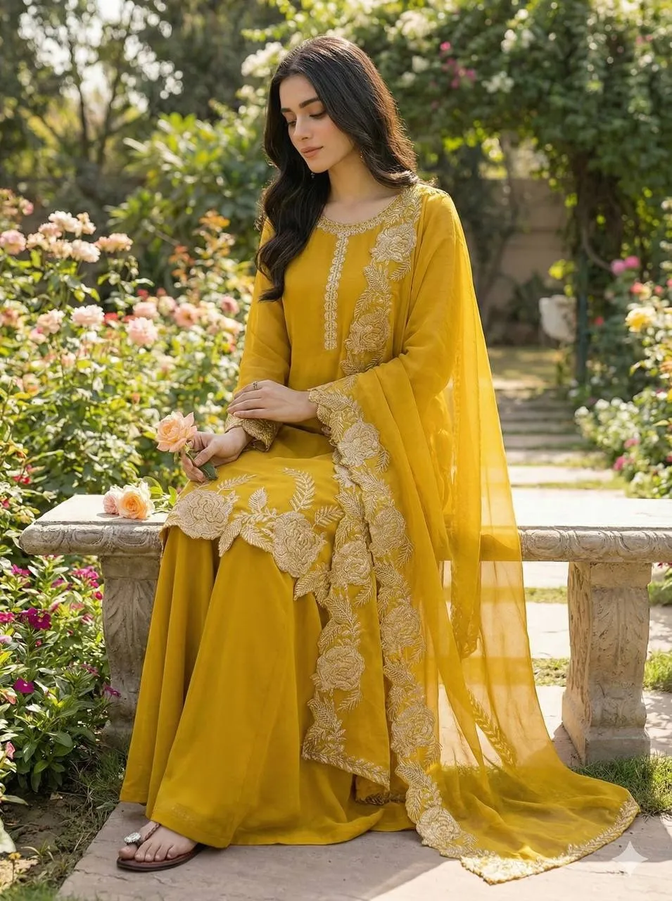 Haldi Ceremony Special Ethnic Plazza Suit