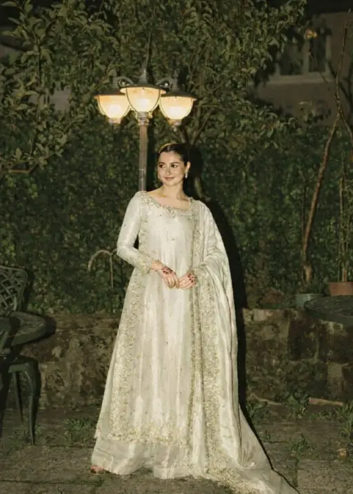 Hania Ameer Inspired White Salwar Suit