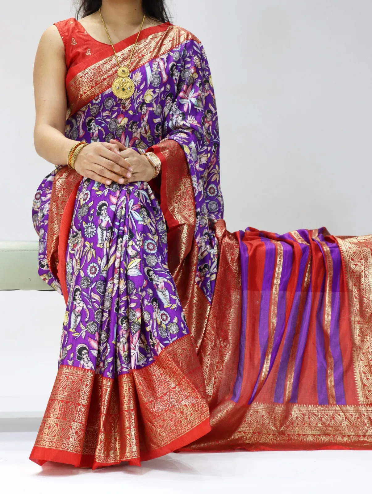 Kalamkari Printed Sarees 500 Range