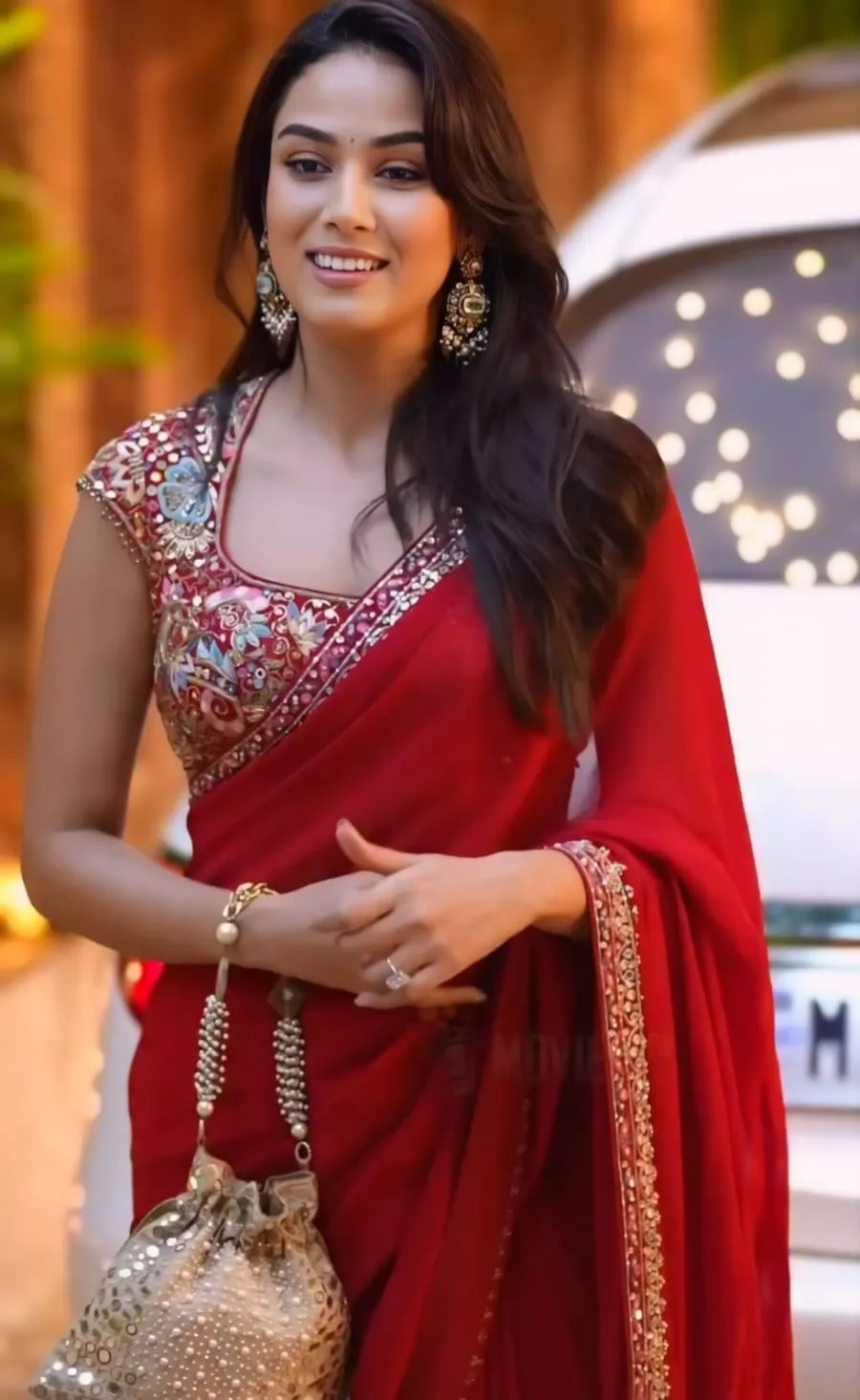 Mira Rajput Inspired Karwa Chauth Saree