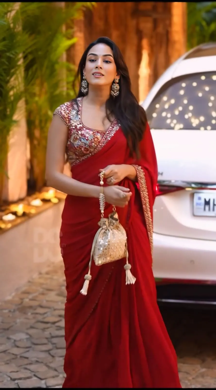 Mira Rajput Inspired Karwa Chauth Saree