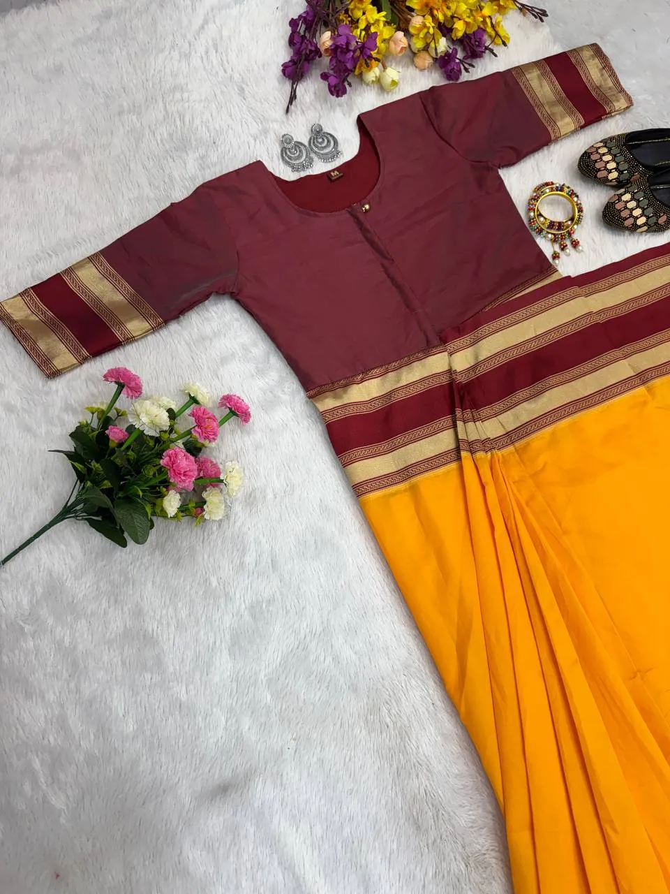 Mysore Silk Zip and Go Saree gown