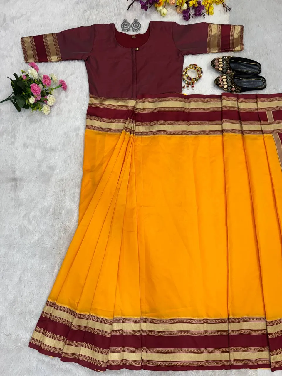 Mysore Silk Zip and Go Saree gown