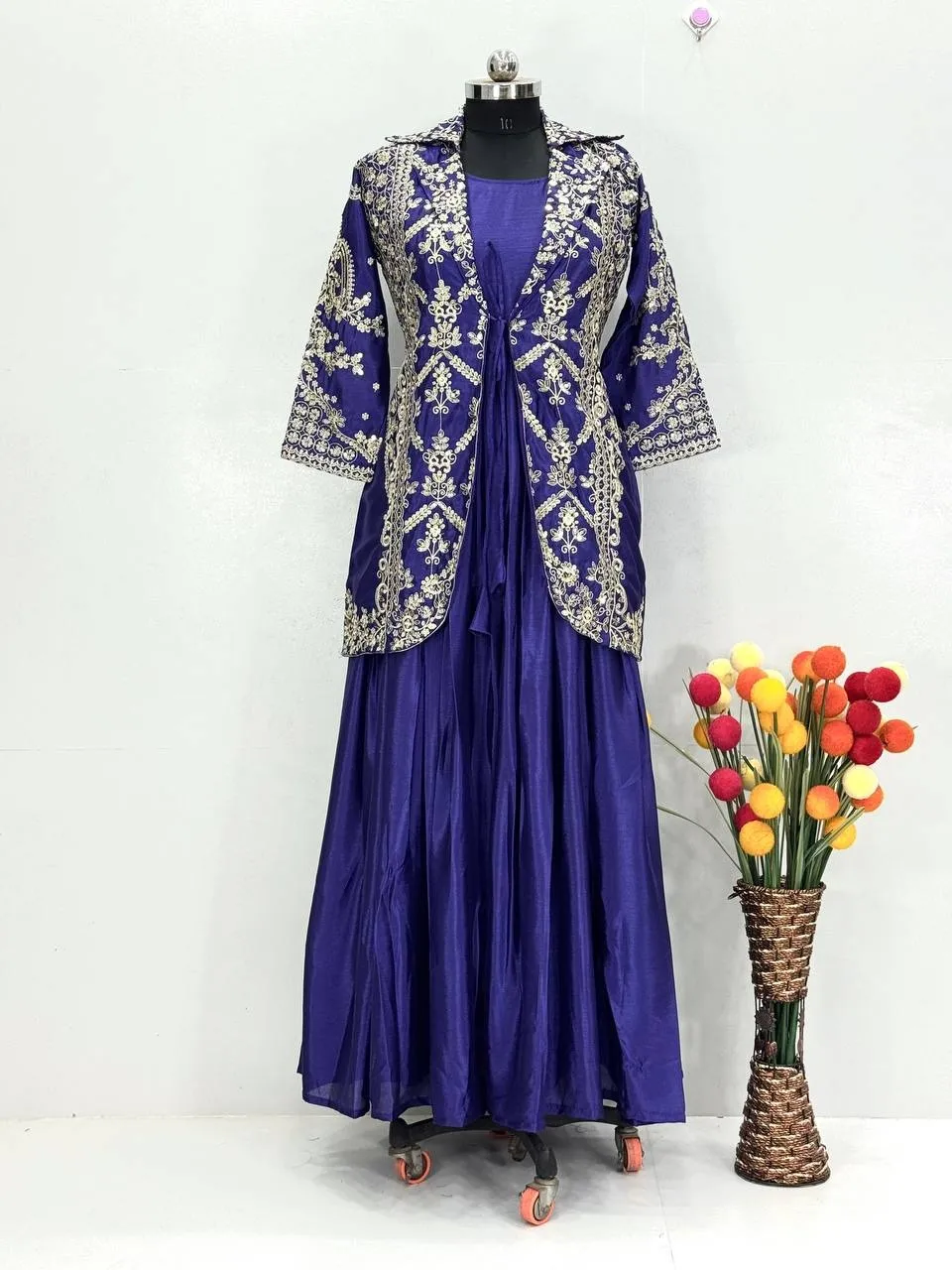 Night Party Purple Gown with Jacket