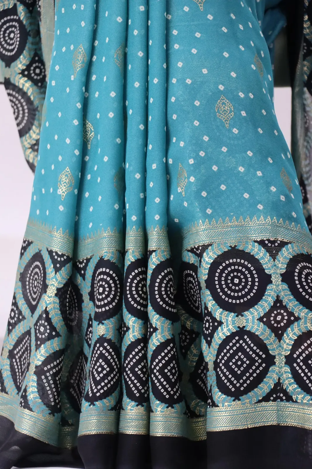 Pastel Color Bandhni Printed Saree Under Budget
