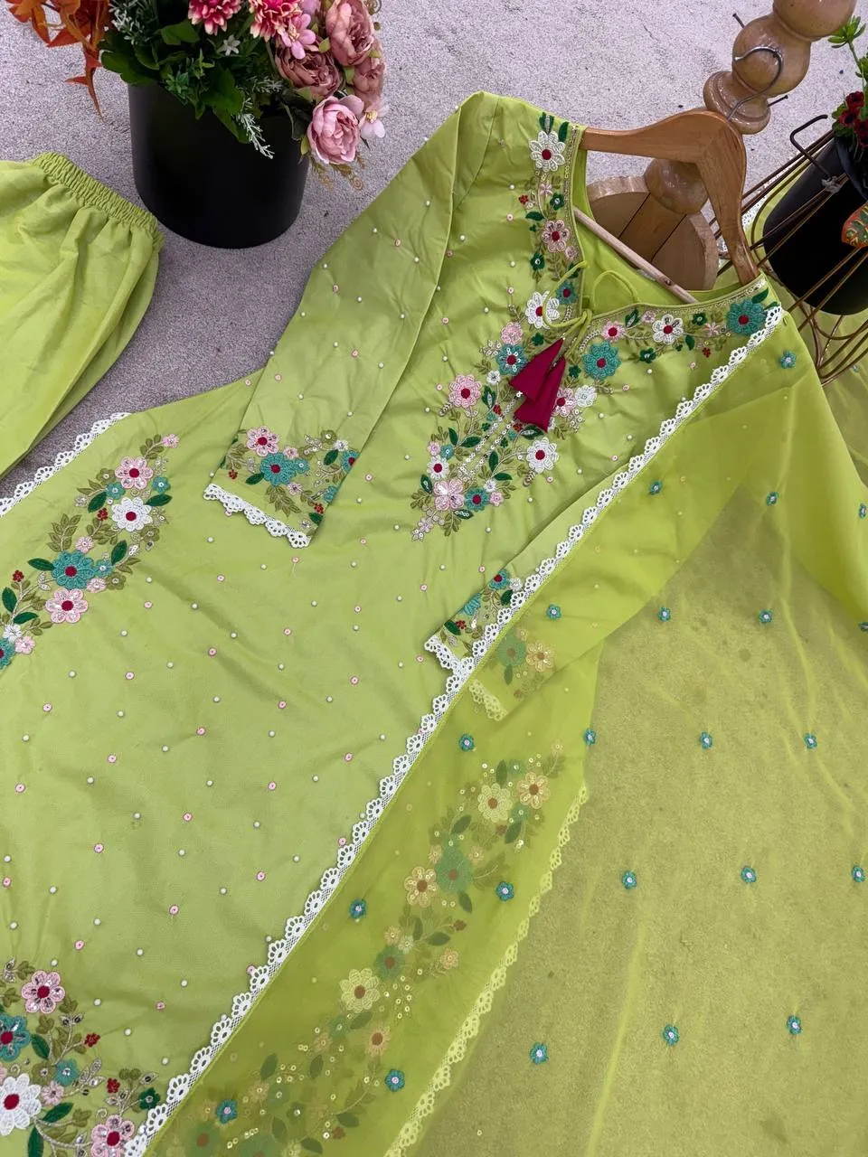 Pista Embroidery Readymade Dress Under 2000