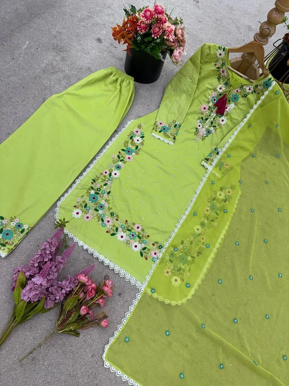 Pista Embroidery Readymade Dress Under 2000
