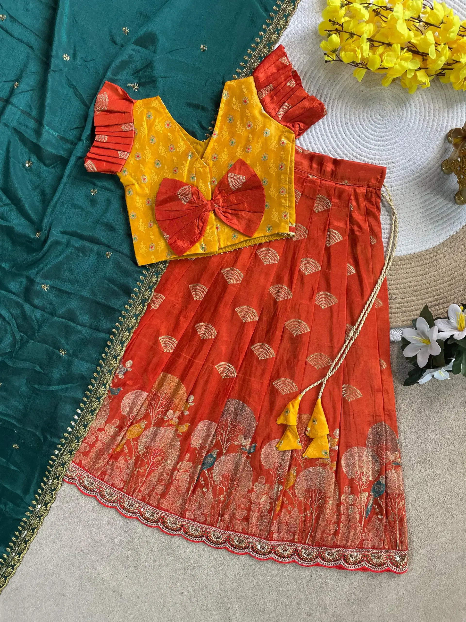 Pongal Special Mother Daughter Special Lehenga