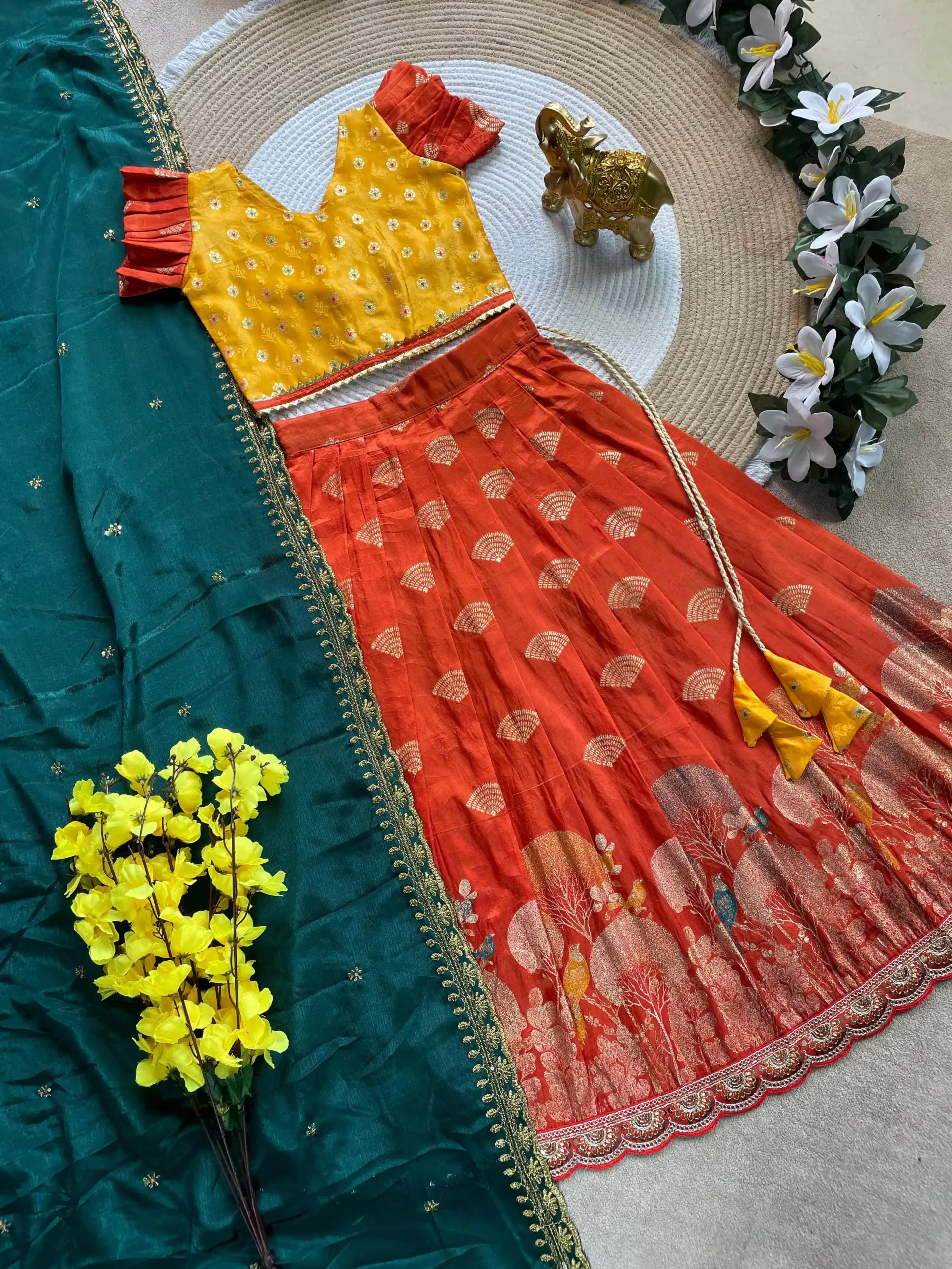 Pongal Special Mother Daughter Special Lehenga