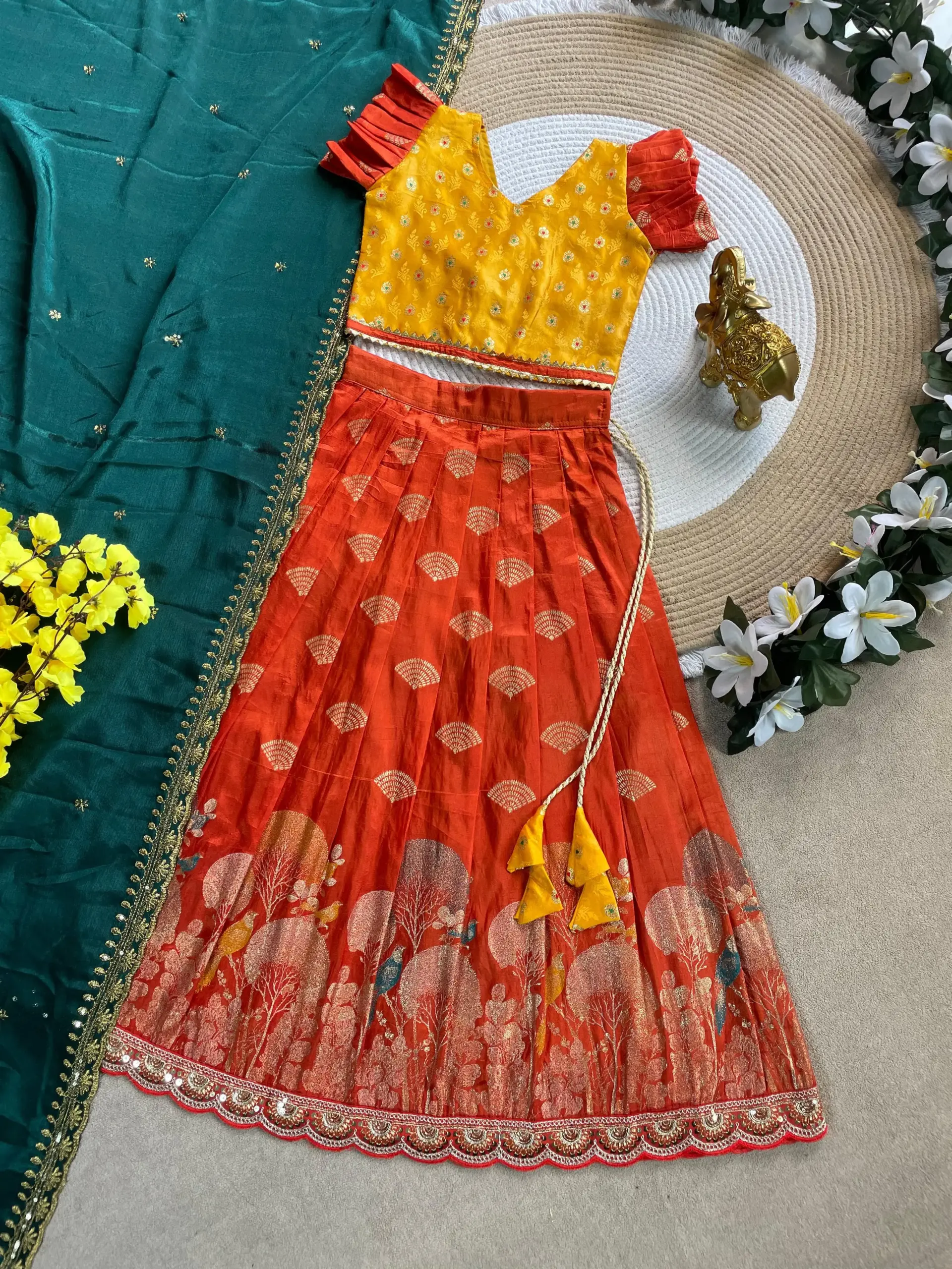 Pongal Special Mother Daughter Special Lehenga