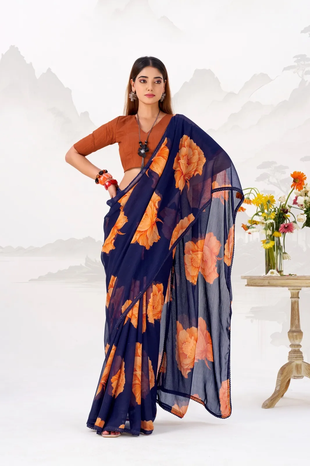 Premium Chiffon Printed Saree