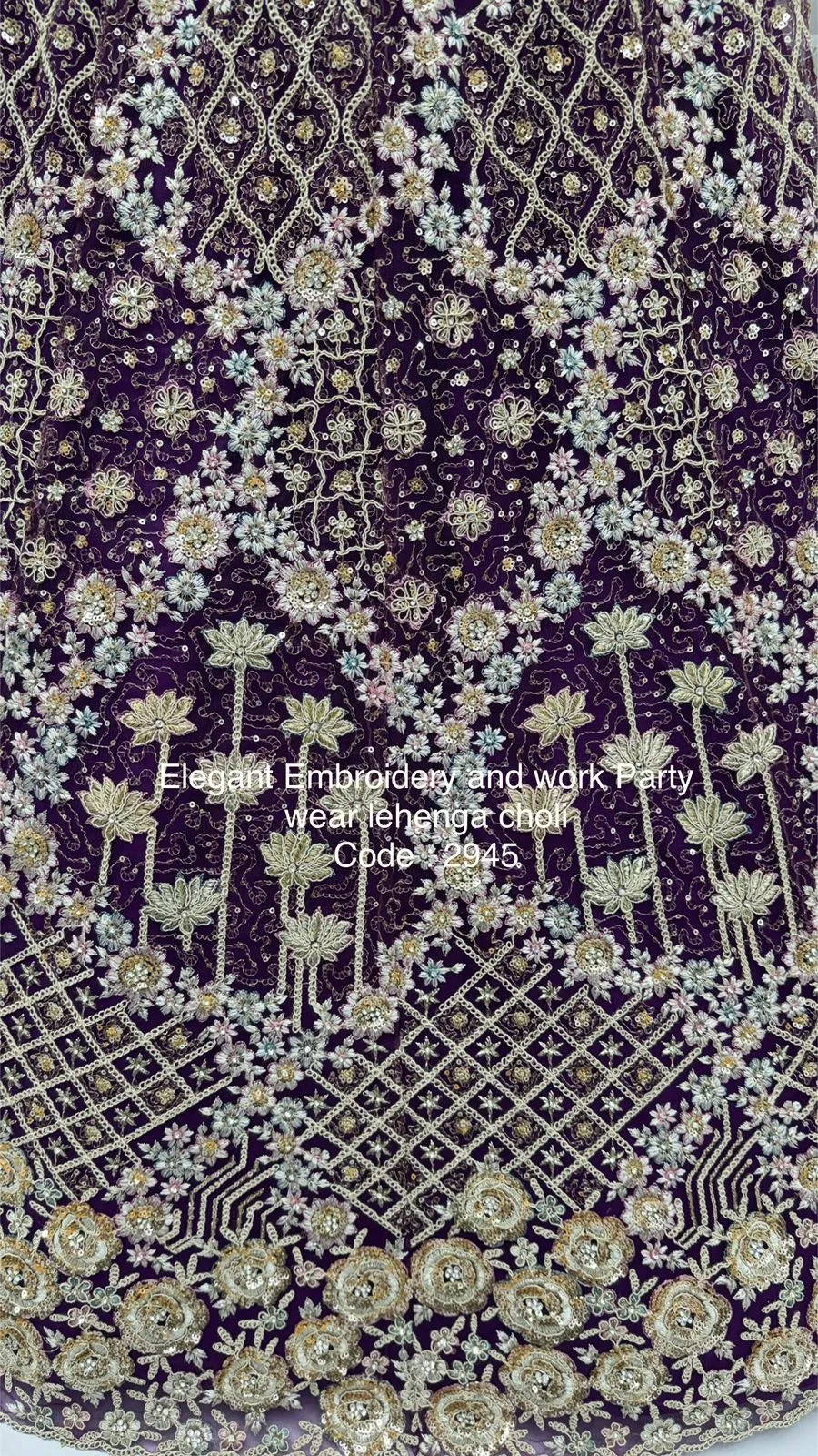 Premium Purple Color Bridal Net Lehenga Choli