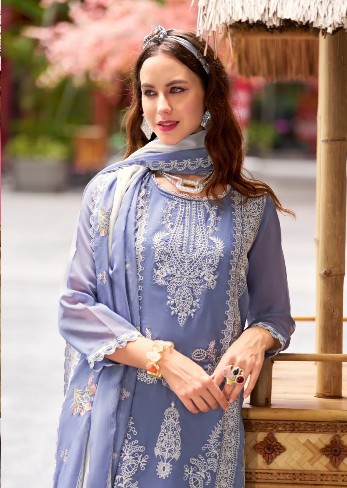 Purple Color Pakistani Readymade Kurta Set
