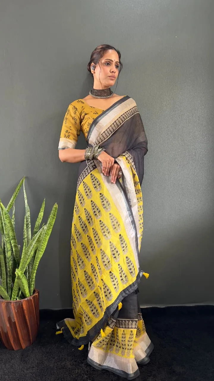 Ready to Wear Office Saree in Linen