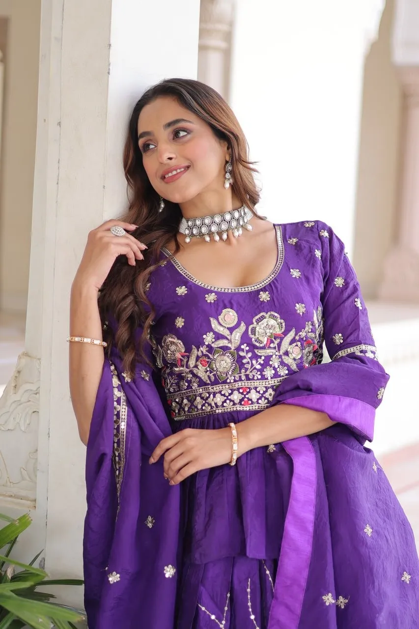 Reception Special Readymade Long Choli Lehenga